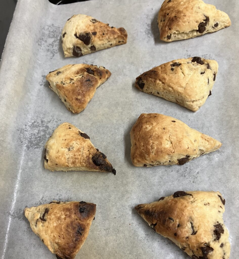 チョコスコーン焼き上がり